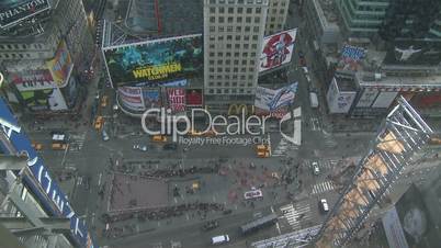 NYC Times Square Traffic Bird's Eye