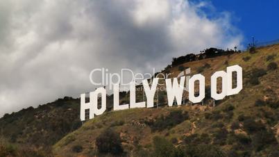 Hollywood Sign Clouds Time-lapse, Close