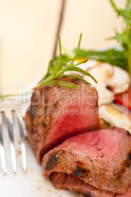 beef filet mignon grilled with vegetables