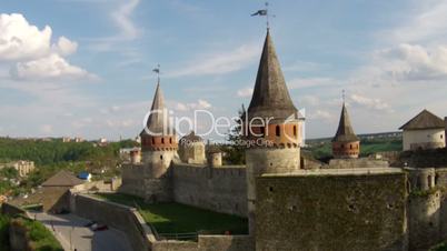 Medieval fortress (Aerial shot)