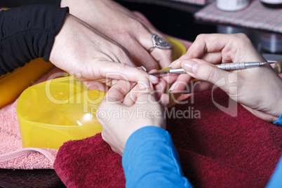 Manicure master at work