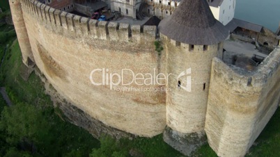 Flying near medieval fortification complex