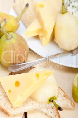 fresh pears and cheese