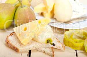 fresh pears and cheese