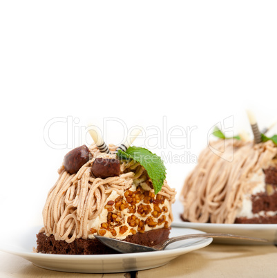 chestnut cream cake dessert