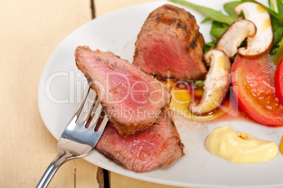 beef filet mignon grilled with vegetables