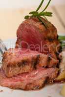 beef filet mignon grilled with vegetables