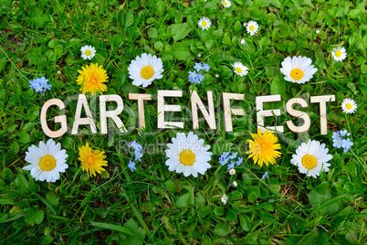 Gartenparty Gartenfest Text