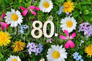 80 Geburtstag Zahlen