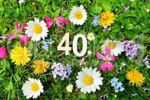 40 Geburtstag Zahlen