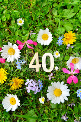 40 Geburtstag Zahlen