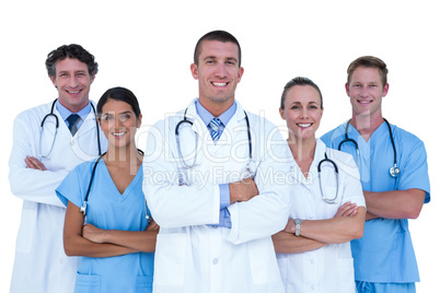 Doctors and nurses standing together