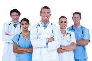 Doctors and nurses standing together