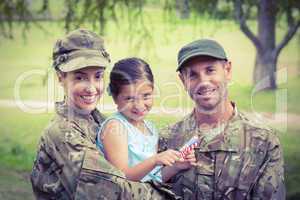 Army parents reunited with their daughter