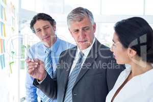 Business people brainstorming together