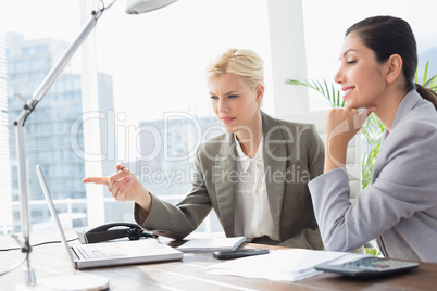 Businesswomen working together