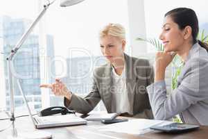 Businesswomen working together