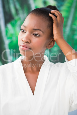 Close up portrait of a beautiful young woman