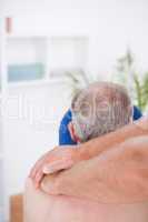 Man having back massage