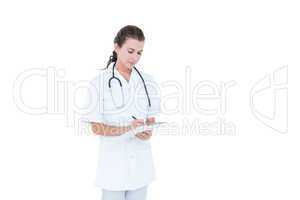 brunette female doctor