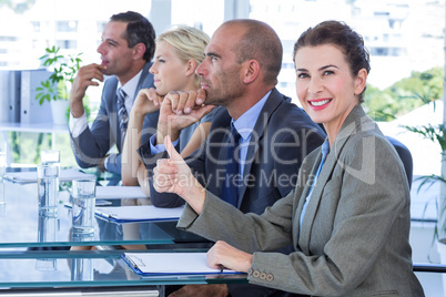 Business team having a meeting