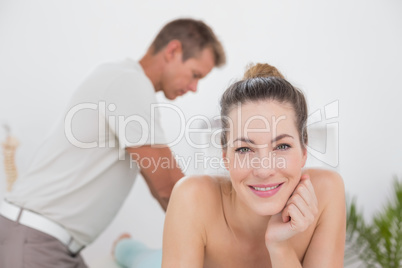 Happy patient looking at camera Happy patient looking at camera