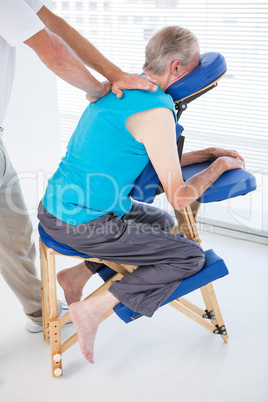 Man having back massage Man having back massage