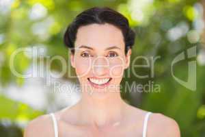 Portrait of a woman in a meditation position