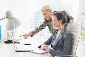 Businesswomen working together