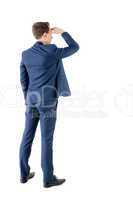 Wear view of businessman looking away