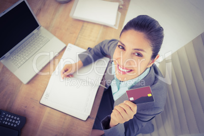 Businesswoman on laptop