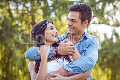 Cute couple in the park