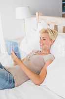 Bautiful young woman using her digital tablet