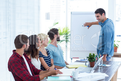 Businessman giving a presentation