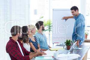 Businessman giving a presentation