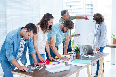 Businessman giving a presentation