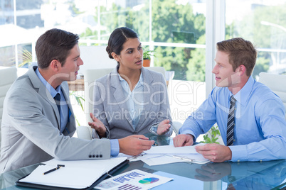 Business people in discussion in an office