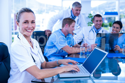 Nurse smiling at the camera