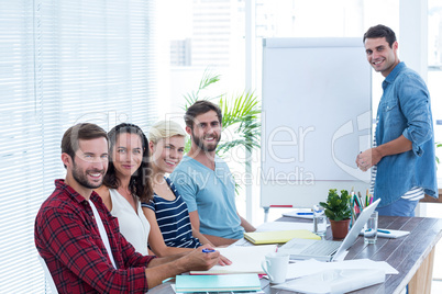 Businessman giving a presentation Businessman giving a presentation