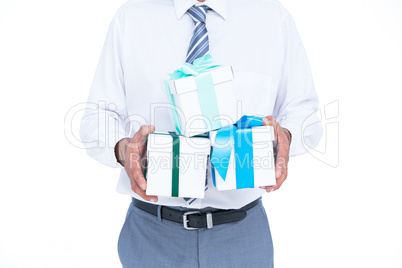 image of businessman offering a gift