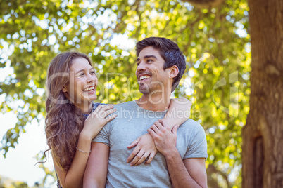 Cute couple in the park