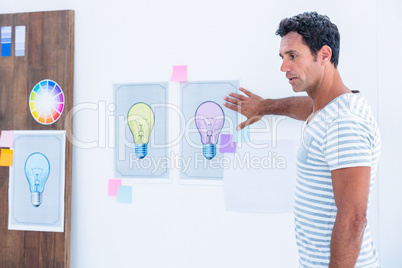 Creative man giving speech during a meeting