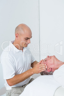 Man receiving head massage