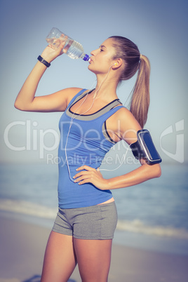 Fit woman drinking water Fit woman drinking water