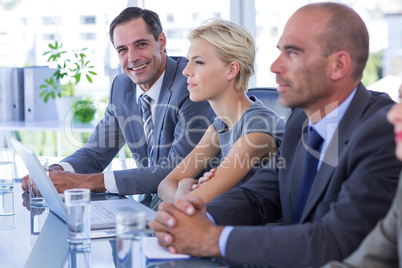 Business team having a meeting