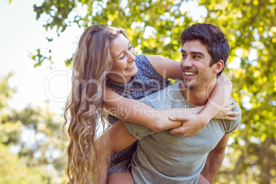 Cute couple in the park