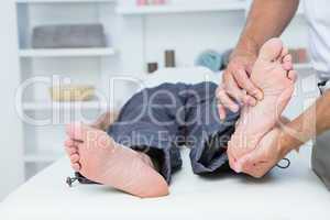 Man having foot massage