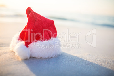 Santa hat on the beach