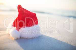 Santa hat on the beach