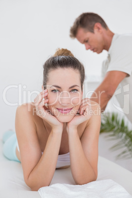 Happy patient looking at camera